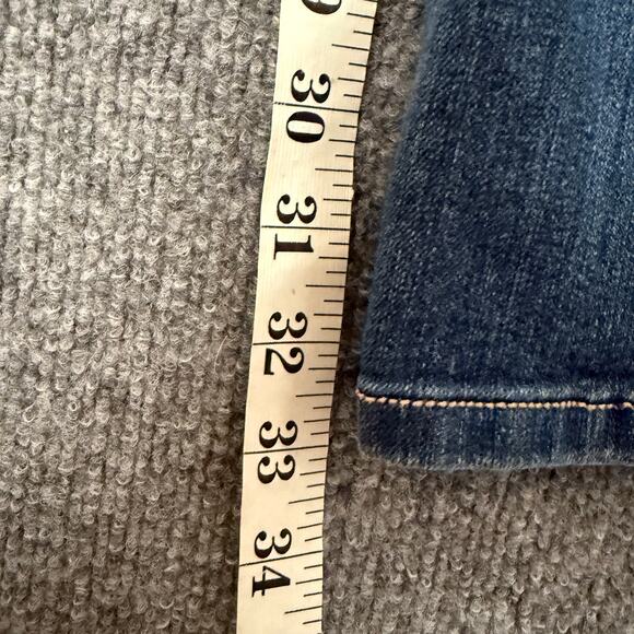 NYDJ Size 16 Slim Bootcut Ankle Jeans Blue Washed Cotton Blend Mid Rise Pockets - Picture 9 of 10